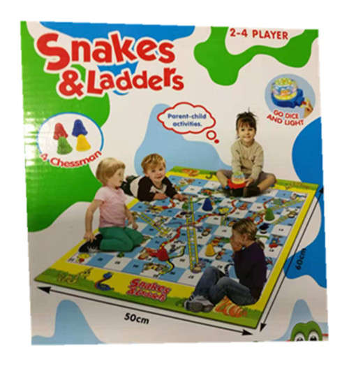 Giant snakes & Ladders GAME Floor Play Mat Kids Christmas Gift Child Activities Game Toy