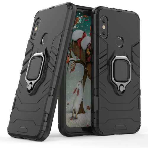 Hybrid shockproof Kickstand Ring Stand Armor Case for  Xiaomi Mi A2 Lite (Redmi 6 Pro)
