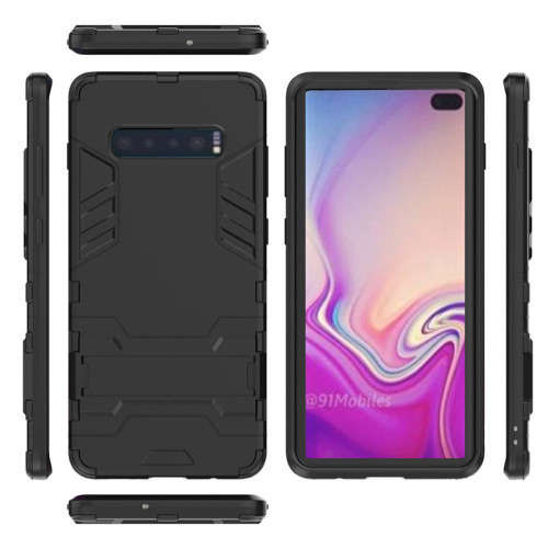 2 IN 1 Hybrid Dual Heavy Shockproof Stand Hard Back Case Cover for SAMSUNG S10 plus