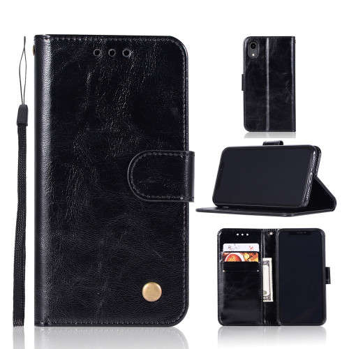 Vintage Faux Leather Wallet Flip Shockproof Case for Apple Iphone XR