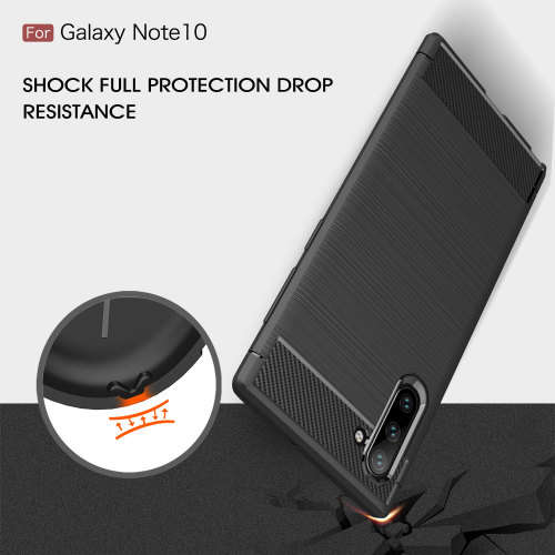 Carbon Fibre Silicone Gel Case Cover For Samsung Galaxy Note10