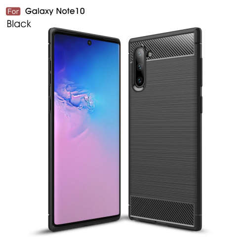 Carbon Fibre Silicone Gel Case Cover For Samsung Galaxy Note10