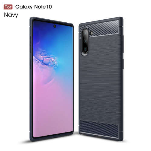Carbon Fibre Silicone Gel Case Cover For Samsung Galaxy Note10