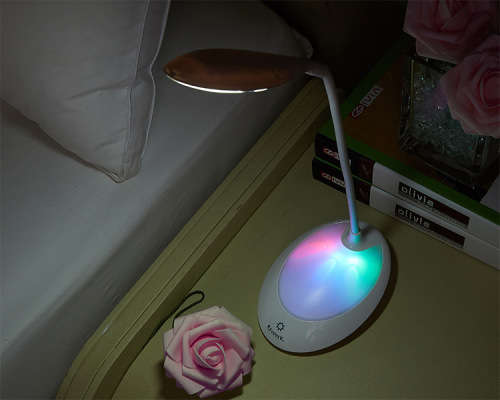 Rechargeable LED lamp with Night Light and 3 Levels Brightness, Touch Sensitive Control, Twistable