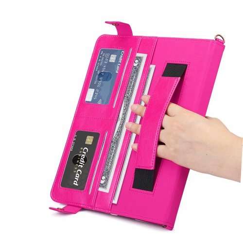 Shoulder Hand Strap Leather Flip Folio Stand Protective Case for Samsung TAB S6 LITE
