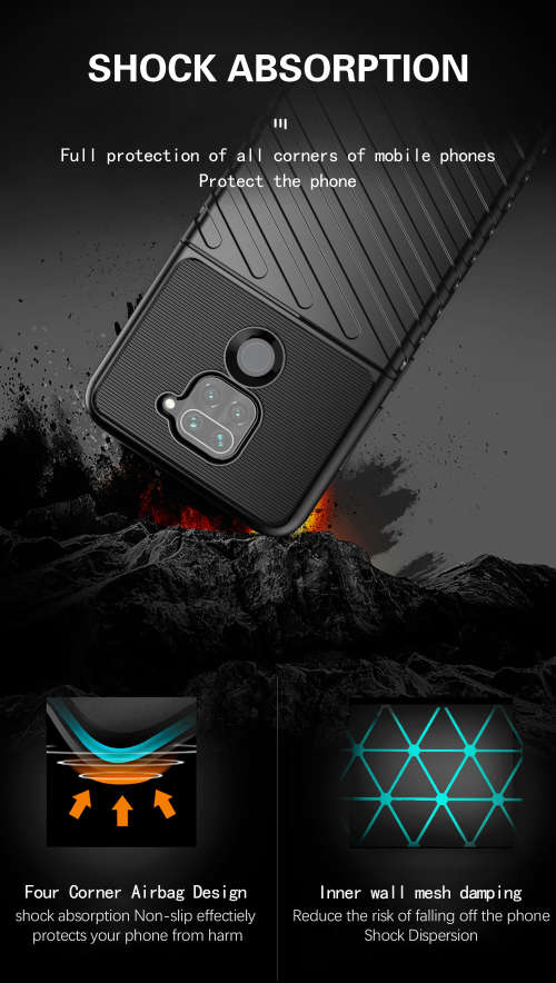 Thunderbolt Shockproof Case Cover For Xiaomi Redmi Note 9
