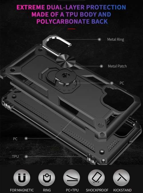 Military Grade Shockproof Armor Back Case for Samsung A12