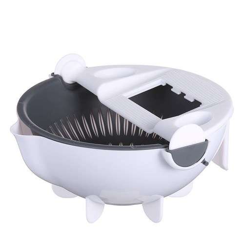 Vegetable Chopper Multi Blade Adjustable Mandoline Slicer Cheese w/Drain Basket
