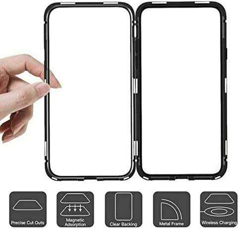 Magnetic Clear Double-Sided Tempered Glass Adsorption Cover Case Fo Samsung Redmi iPHONE Apple