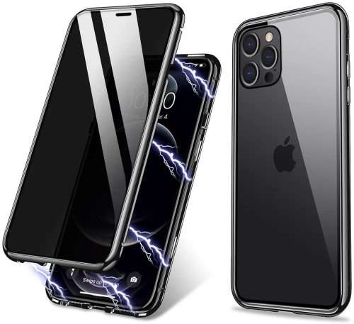 Magnetic Clear Double-Sided Tempered Glass Adsorption Cover For iPhone 12 or iPhone 12 Pro