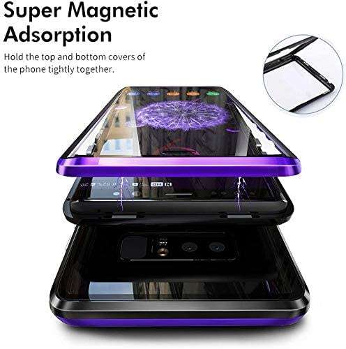 Magnetic Clear Double-Sided Tempered Glass Adsorption Cover Case Fo Samsung Redmi iPHONE Apple