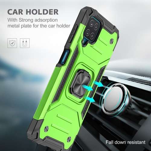 Magnetic Heavy Duty Dual Layer Hard Shell Military Grade Full-Body Rugged Case Samsung A12