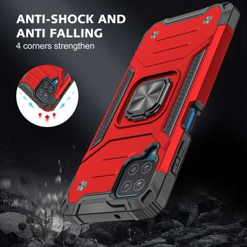 Magnetic Heavy Duty Dual Layer Hard Shell Military Grade Full-Body Rugged Case Samsung A12
