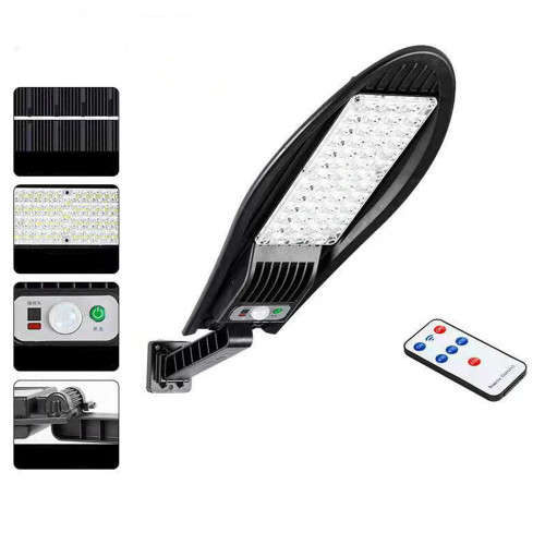 130W Outdoor Solar Lights Motion Sensor Wall Light with Wireless Remote Control