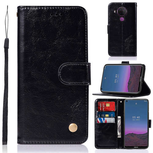 Vintage Faux Leather Wallet Flip Shockproof Case for Nokia 5.4 Nokia5.4