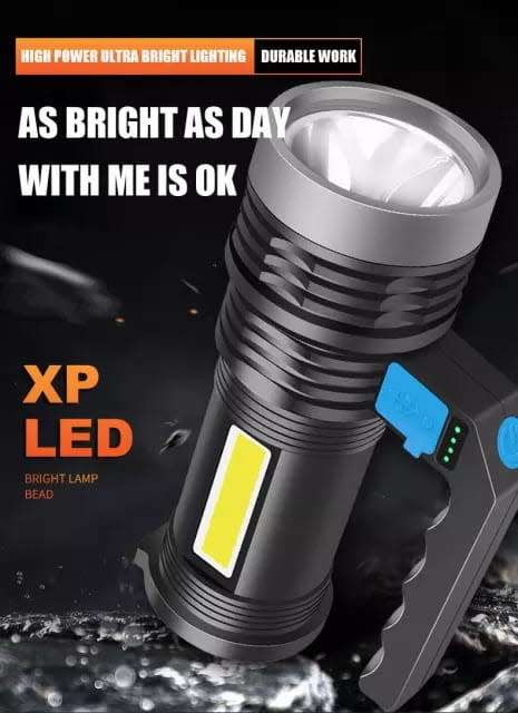 XP LED Long Range Flashlight Rechargeable Powerful Handheld Spotlight Torch