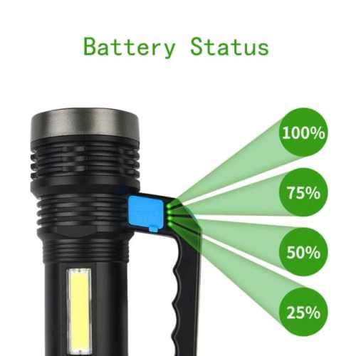 XP LED Long Range Flashlight Rechargeable Powerful Handheld Spotlight Torch