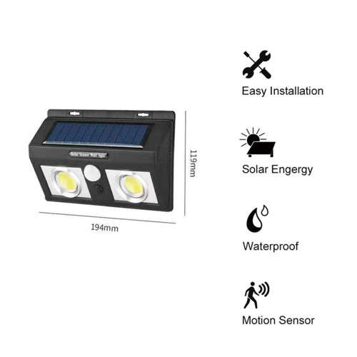 60W COB LED Solar Wall lights PIR Motion Sensor Solar Light