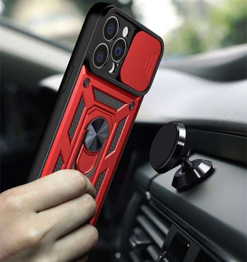 Sliding Hidden Wallet Kickstand Shockproof Case For iPhone13 Pro iPhone13Pro