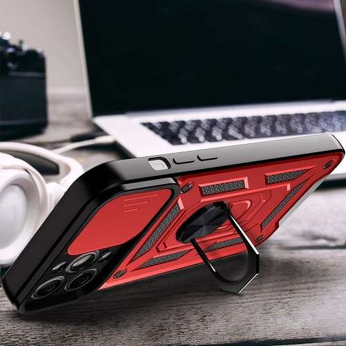 Sliding Hidden Wallet Kickstand Shockproof Case For iPhone13 Pro iPhone13Pro