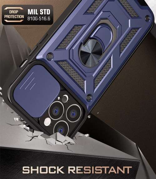 Sliding Hidden Wallet Kickstand Shockproof Case For iPhone13 Pro iPhone13Pro