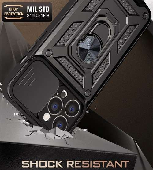 Sliding Hidden Wallet Kickstand Shockproof Case For iPhone13 Pro iPhone13Pro