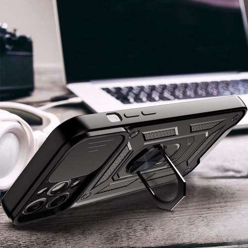 Sliding Hidden Wallet Kickstand Shockproof Case For iPhone13 Pro iPhone13Pro