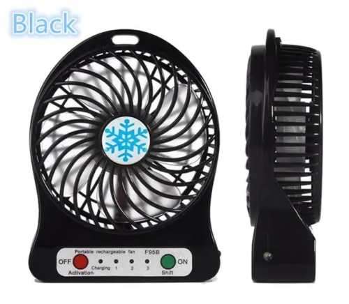 Rechargeable Portable Travel Handy Super Mute Usb Desk Fan
