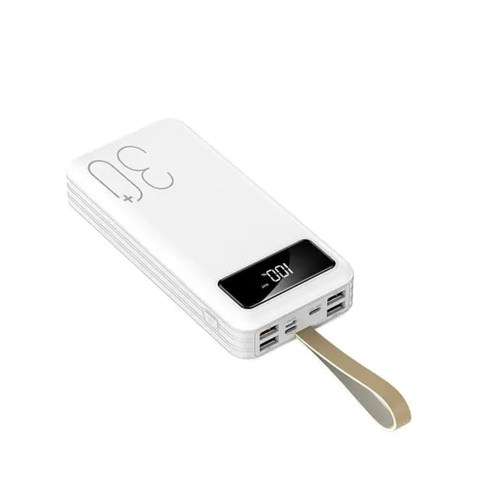 Large Capacity 30000mah Mobile Powerbank Power bank with Flash Light Build in Cabe Type C Micro Usb