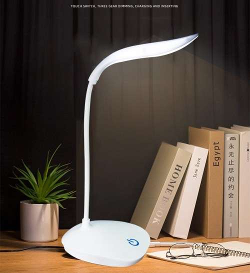 Rechargeable LED Desk Lamp with Flexible Gooseneck 3 Level Brightness