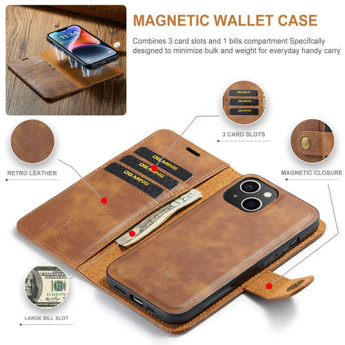 Wallet Compatible Case Leather Flip Cover For iPhone 14 Plus