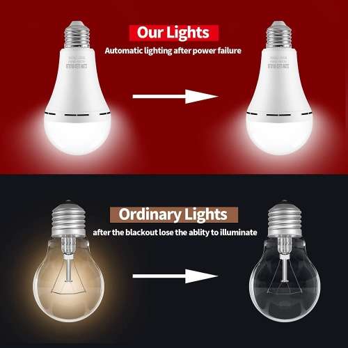 Rechargeable 7W E27 Emergency LED Bulb with Battery (ES7WE27) Pack of 4 Units