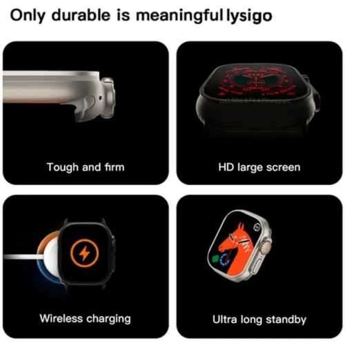 T900 Ultra Smart Health Watch Big Screen 2.9` Screen with Bluetooth-Black
