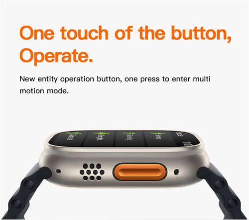 T900 Ultra Smart Health Watch Big Screen 2.9` Screen with Bluetooth-Black