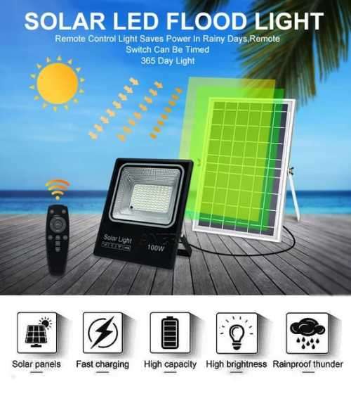 Solar Flood Light 100W with Remote Anern/MTY