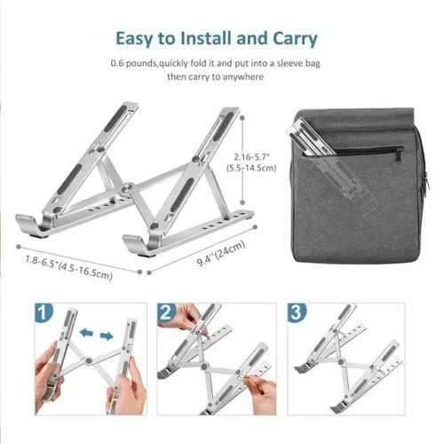 Laptop Stand Adjustable Aluminum Stand Ergonomic Computer Lifter