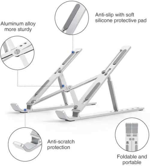 Laptop Stand Adjustable Aluminum Stand Ergonomic Computer Lifter
