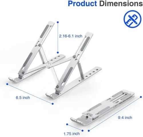 Laptop Stand Adjustable Aluminum Stand Ergonomic Computer Lifter