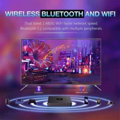 4K Ultra Smart TV Box with Bluetooth Remote-4K Live TV and Video