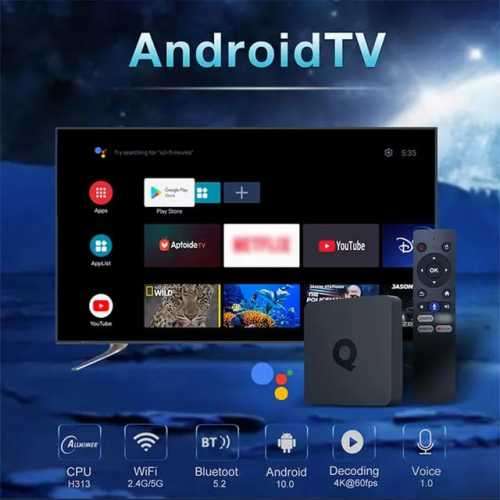 4K Ultra Smart TV Box with Bluetooth Remote-4K Live TV and Video