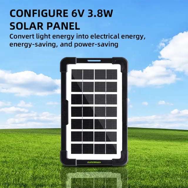 Solar Fan 6 inch Camping Portable Solar Rechargeable Box Fan With LED lights