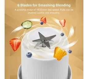 500ML Portable Mini Juicer Cup USB Rechargeable Blender Smoothie Mixer