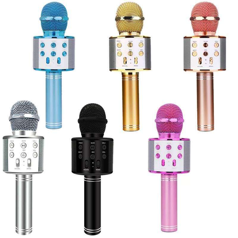 Wireless bluetooth karaoke microphone and speaker