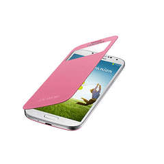 Flip Cover for Samsung S4 in rose red (S-View) FREE SCREEN GUARD