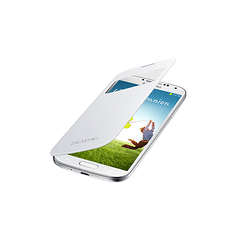 Flip Cover for Samsung S4 in white (S-View) FREE SCREEN GUARD