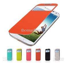 Flip Cover for Samsung S4 (S-View) 6 colours Free screen guard