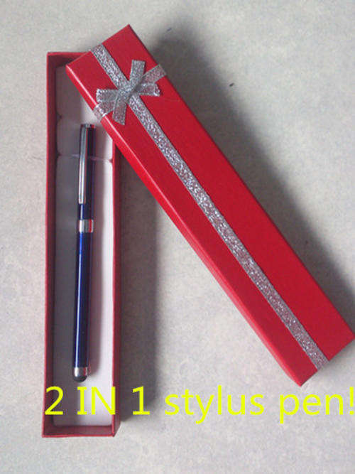 High quality 2 in 1 stylus pen with free gift box.