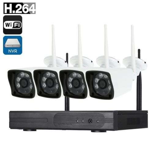 4Channel  720P Wireless Array IP Camera with NVR CCTV KIT, MAX 70m ( without harddrive)