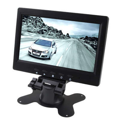 12 volt 7.0 inch Car Rearview LCD Monitor with Stand 2 Channels AV Input