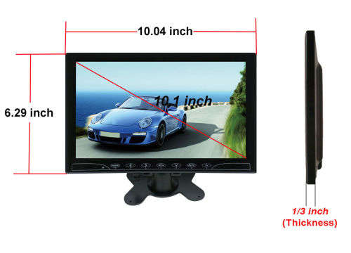 10.1'' Ultra Thin HD 1024*600 TFT LCD Color FM MP5 USB SD Car Rear View Monitor